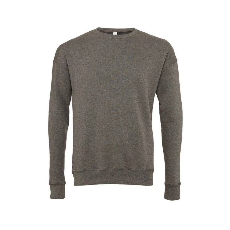 Image of Bella + Canvas Fleece Drop Shoulder Sweatshirt in Grey Size: XS Grey Unisex XS