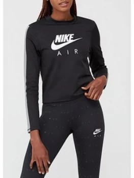 Image of Nike Running Air Long Sleeve Mid Layer Top - Black