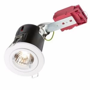 Image of KnightsBridge GU10 50W 230V LED Compatible IC Fire Rated Fixed Downlight - White