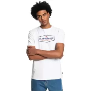 Image of Quiksilver Logo T Shirt Mens - White