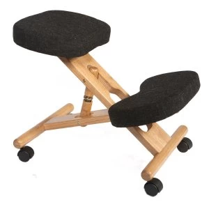 Image of Teknik Wooden Kneeling Chair - Charcoal
