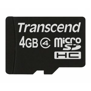 Image of Transcend flash memory card 4GB micro SDHC TS4GUSDC4