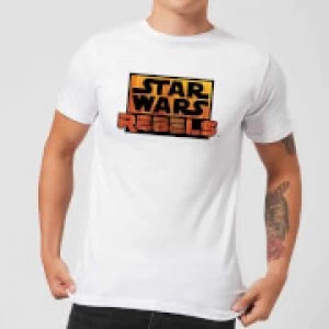 Image of Star Wars Rebels Logo Mens T-Shirt - White - XXL