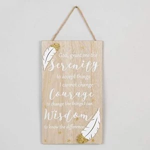 Image of Thoughts of You Rectangular Plaque - Grant Me the Serenity