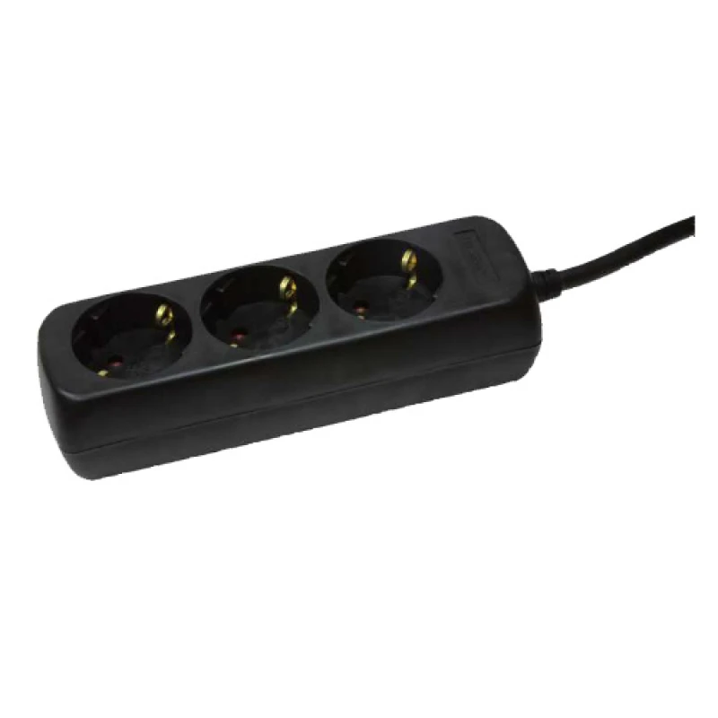 Image of LogiLink LPS205B power extension 1.4 m 3 AC outlet(s) Black