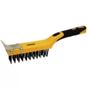 Image of Rolson Heavy Duty Steel Wire Brush with Scraper