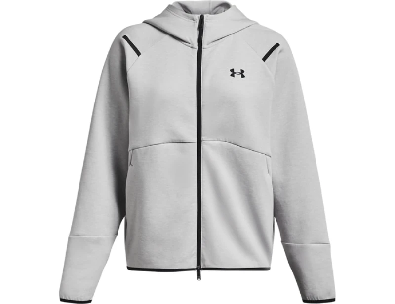 Image of Under Armour Womens Unstoppable Full-Zip Fleece Mod Gray female 14 (L)