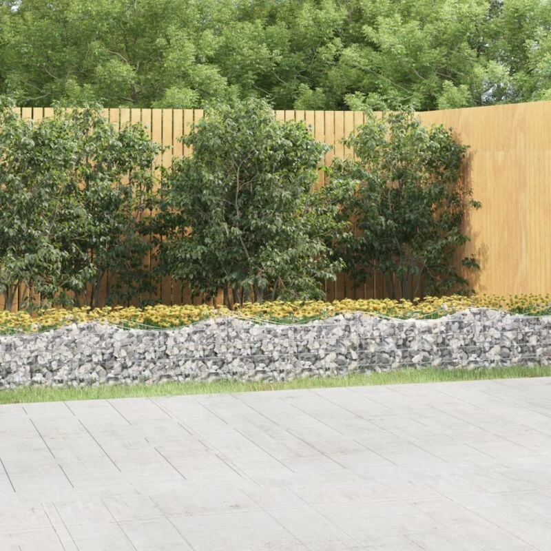 Image of VIDAXL Arched Gabion Raised Bed 800x100x50cm Galvanised Iron Vidaxl 153553
