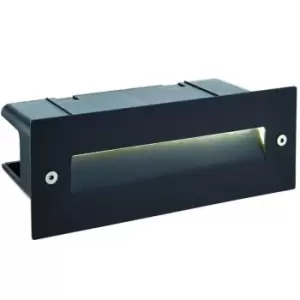 Image of IP44 LED Full Brick Light Textured Black & Angled Down Guide 2W Cool White