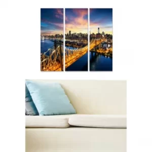 Image of MDF221358598 Multicolor Decorative MDF Painting (3 Pieces)