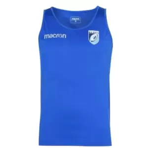 Image of Macron Cardiff Rugby Vest Mens - Blue