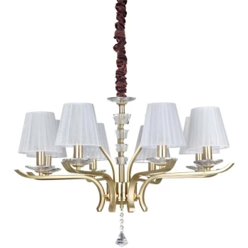 Image of Ideal Lux Pegaso - 8 Light Multi Arm Pendant Light Satin Brass
