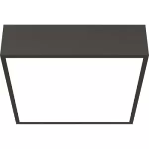 Image of Sensio Zala Square Bathroom IP44 Ceiling Light Black Square 1300lm