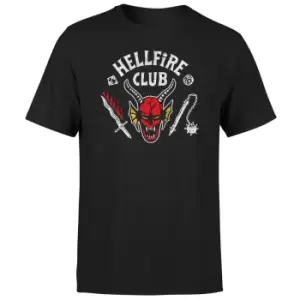 Image of Stranger Things Hellfire Club Vintage Unisex T-Shirt - Black - S - Black