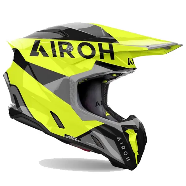 Image of Airoh Twist 3 King Yellow Grey Offroad Helmet S