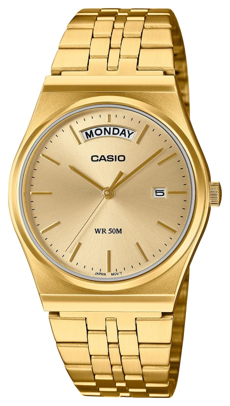 Image of Casio MTP-B146G-9AVEF Retro MTP Series Day/Date (35mm) Gold Watch