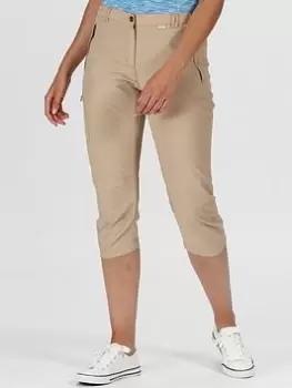 Image of Regatta Chaska Capri II Walking Trousers - Beige, Beige, Size 18, Women