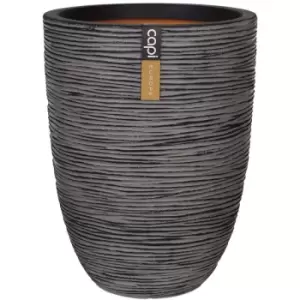 Image of Vase Nature Rib Elegant Low 36x47cm Anthracite KOFZ782 Capi - Anthracite