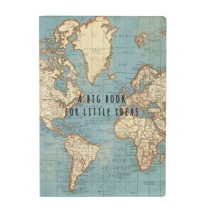 Image of Sass & Belle Big Book For Little Ideas Vintage Map A5 Notebook