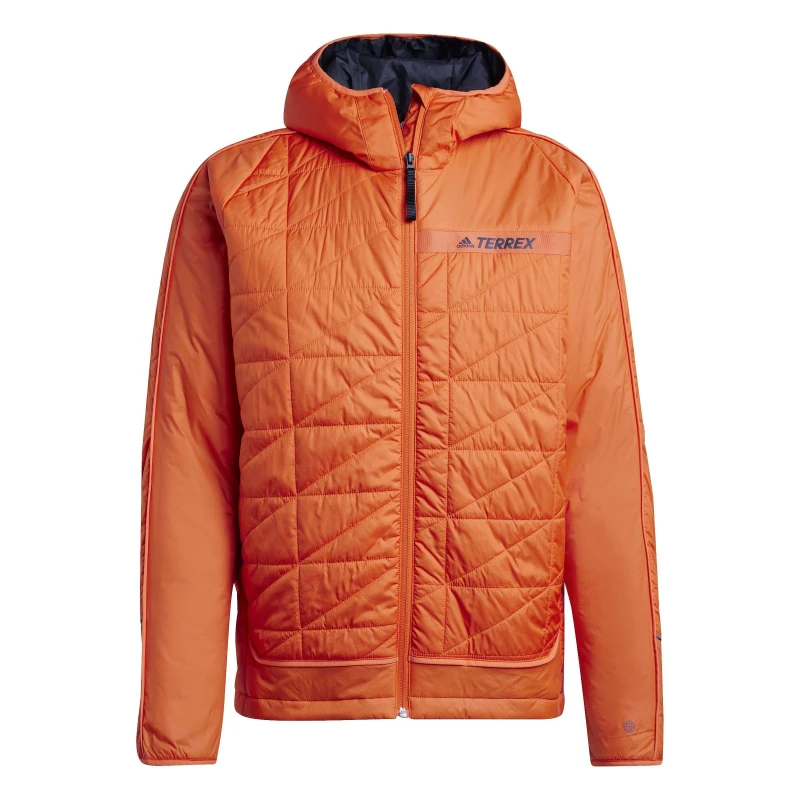 Image of adidas Mens Quilted Thermal Insulated Puffer Jacket Orange male XS