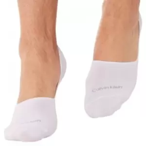 Image of Calvin Klein 2-Pack Luca Invisible Socks - White M/L
