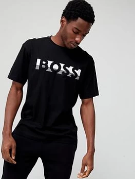 Image of BOSS Large Logo 1 T-Shirt - Black Size M Men