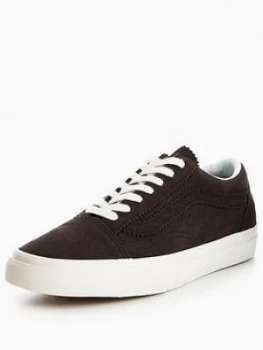 Image of Vans Ua Old Skool Pinked Suede Black Size 5 Women