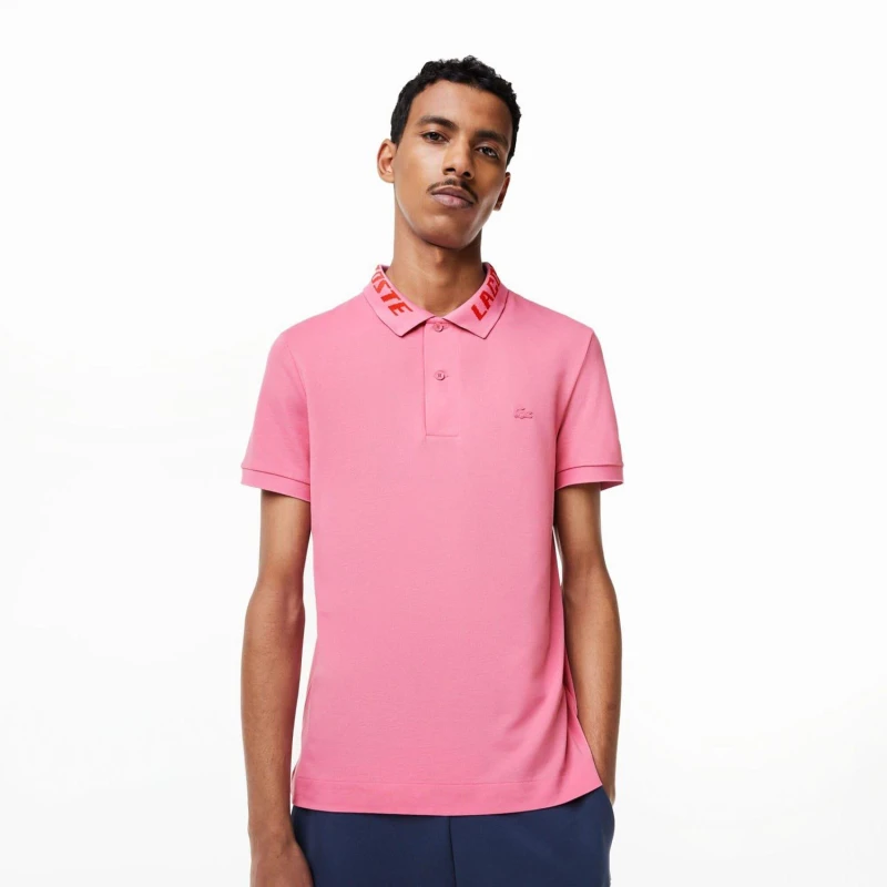 Image of Lacoste Slim Fit Movement Polo Shirt Pink male M