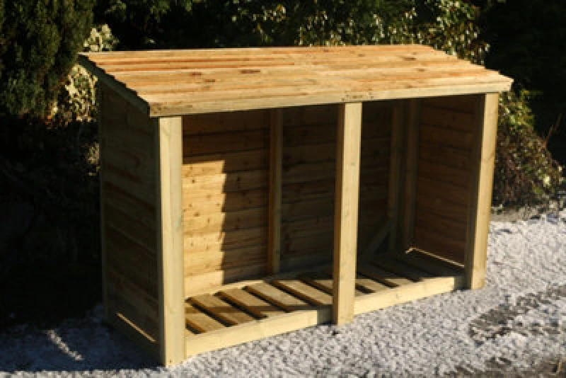 Image of Churnet Valley Garden Furniture Ltd Heavy Duty Log Store - Timber - L67 X W190 X H150 Cm - Minimal Assembly Required