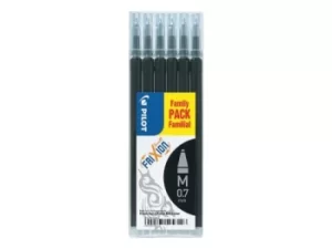 Image of Pilot Refill for FriXion Ball/Clicker Pens 0.7mm Tip Black (Pack 6)