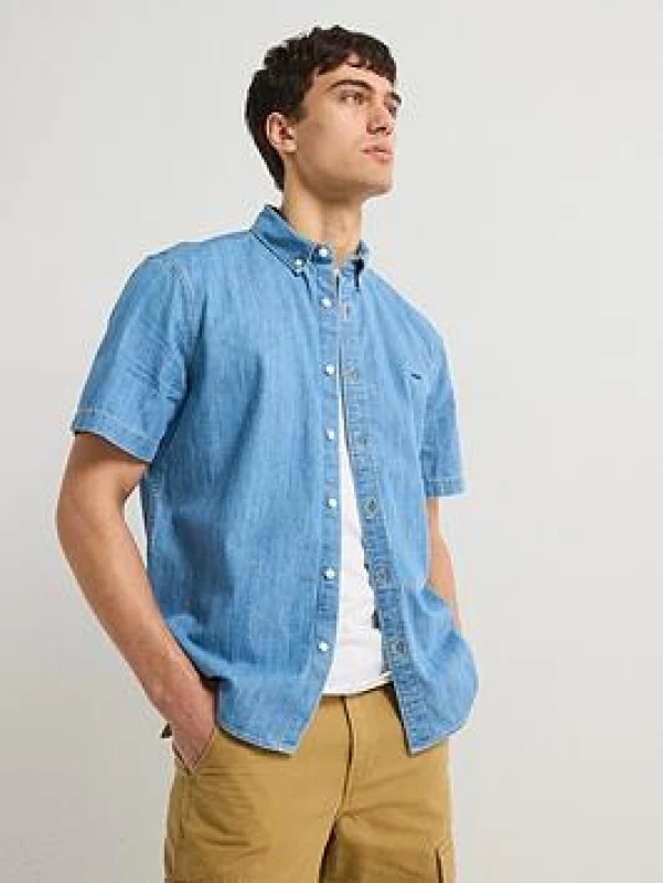 Image of Levis SS AUTHENTIC BUTTON DOWN ELI M - Blue Blue M