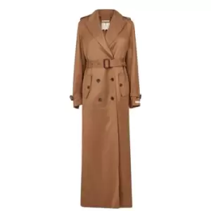 Image of Ted Baker Fabric Trench Coat - Brown