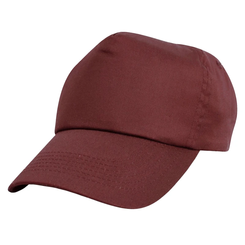 Image of Result Plain Basebll Cap in Burgundy Burgundy Unisex One Size