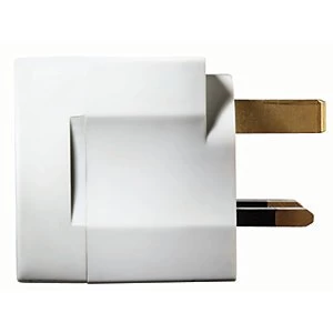 Image of Masterplug 2 Way Unfused Socket Adaptor - White 13A