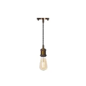 Image of 4LITE Vintage Design Single Lighting Pendant with ST64 Amber Coated Filament Led