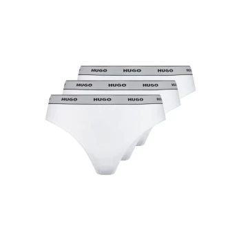 Image of Hugo 3 Pack Stripe Thong - White