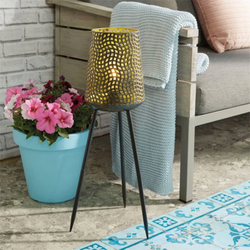 Image of Netagon Garden Outdoor USB Rechargeable Battery Beehive Bronze Lamp Light With Timer