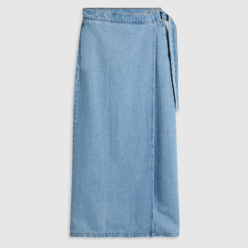 Image of Levis Womens Wrap Skirt Wrapped In Blue female 10 (S)