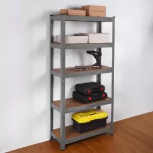 Image of House of Home 1.5M Heavy Duty Steel & Mdf 5 Tier Racking In Grey