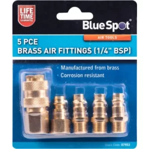 Image of BlueSpot 07953 5 Piece Brass Air Fittings (BSP)