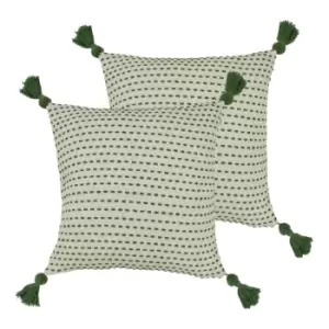 Image of Furn. Ezra Twin Pack Polyester Filled Cushions Sage