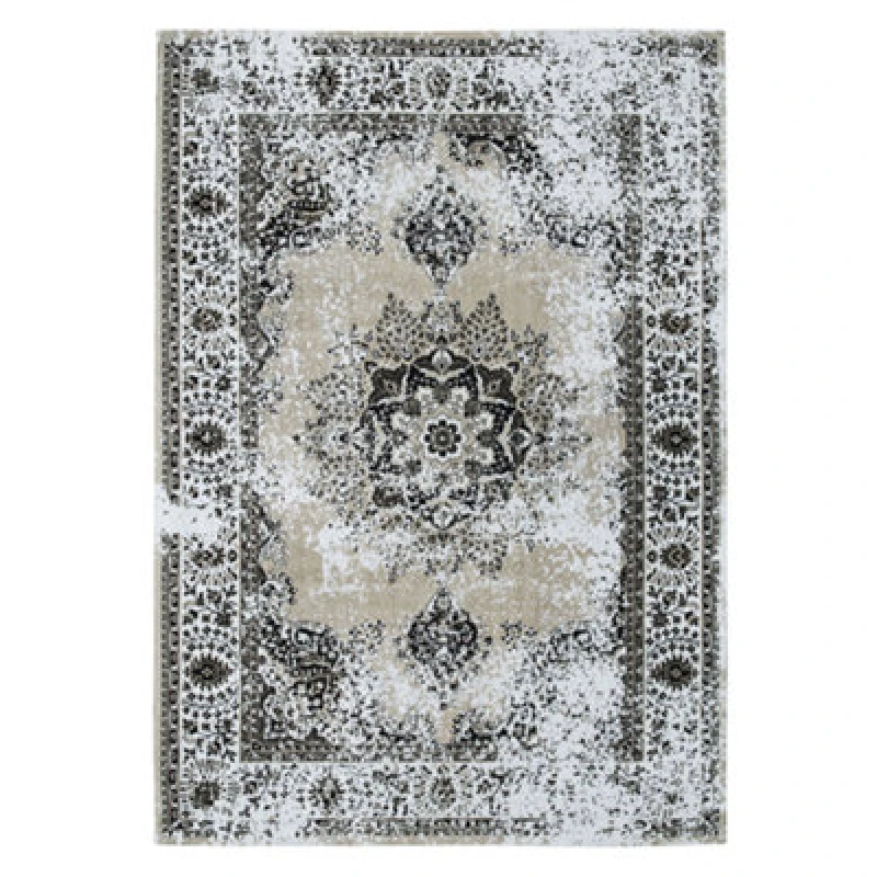 Image of Beliani Rug Almus Grey 140 X 200 Cm Cotton
