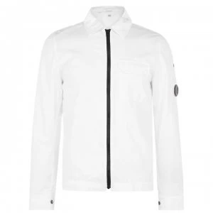 Image of CP COMPANY Zipped Overshirt - White
