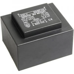 Image of PCB mount transformer 1 x 230 V 2 x 12 V AC 10 VA 416 mA