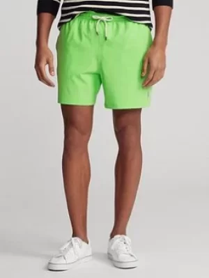 Image of Polo Ralph Lauren Polo Ralph Lauren Traveller Slim Fit Swim Shorts, Kiwi Green, Size S, Men