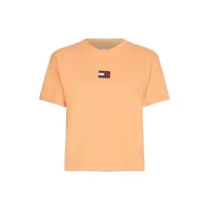 Image of Tommy Jeans Centre Badge T Shirt - Orange