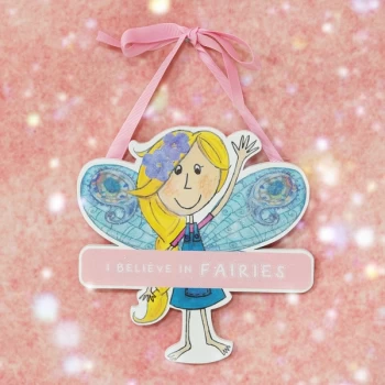 Image of Magical Fairy Hanging Plaque - Believe In Fairies