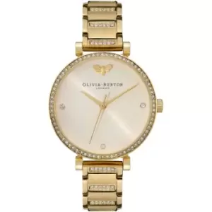Image of Ladies Olivia Burton Belgrave Nude and Gold Bracelet Watch