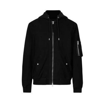 Image of AllSaints Izaka Bomber Jacket - Black