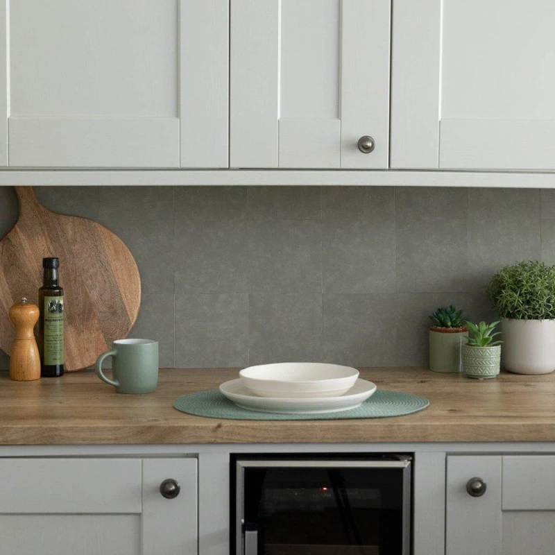 Image of D C Fix Self Adhesive Vinyl Wall Tiles Cement Olive Olive unisex 0.42 SQM